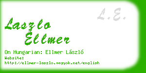 laszlo ellmer business card